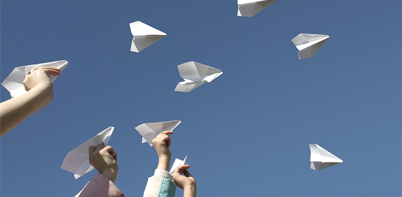 Paper Airplane Contest at Bright Futures Event