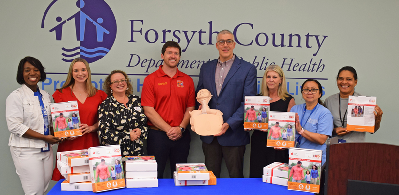 Forsyth Public Health receives donated CPR training kits  