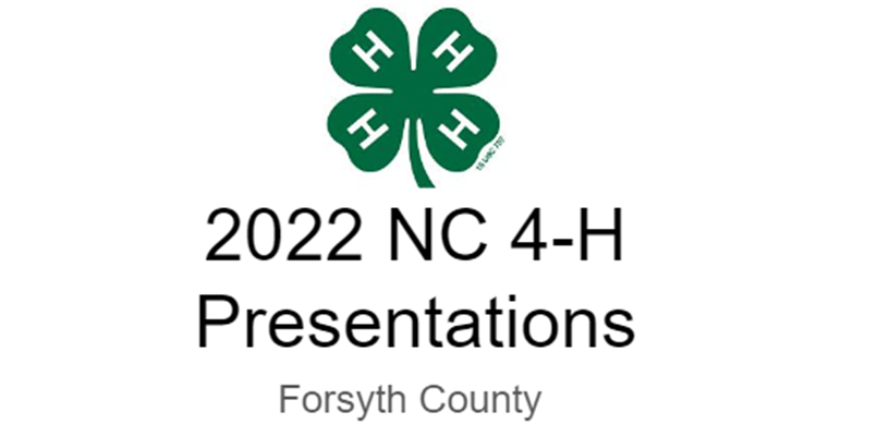 State 4-H Presentation Competition Winners