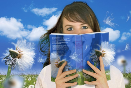Reader Girl and Fantasy Book